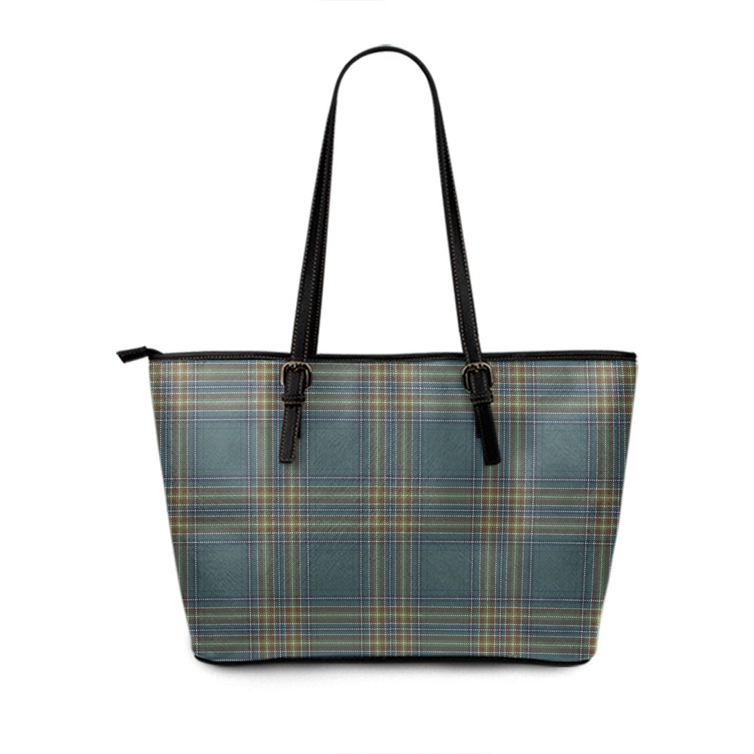 Dallas Weathered Tartan Leather Tote Bag