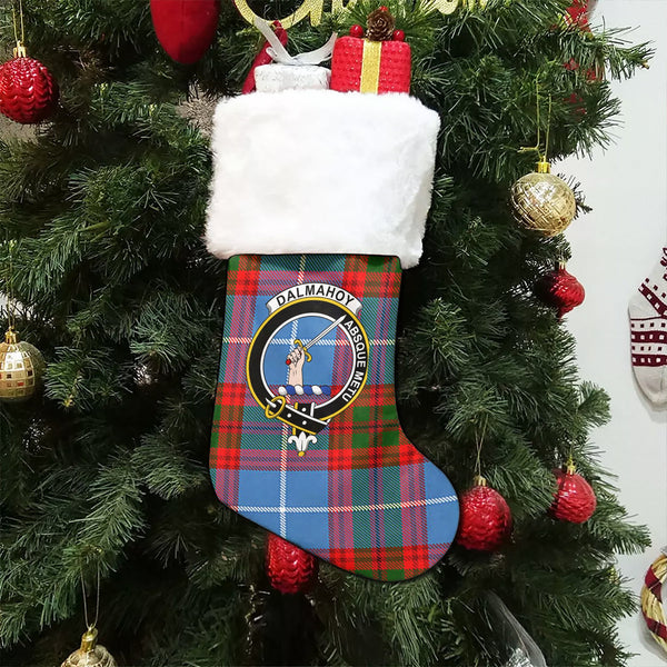 Dalmahoy Clan Badge Tartan Christmas Stocking