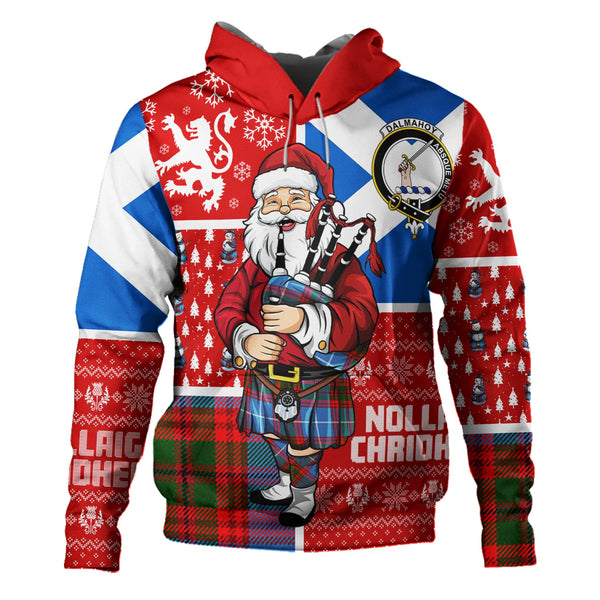 Dalmahoy Clan Badge Tartan Hoodie Scotland Christmas Santa