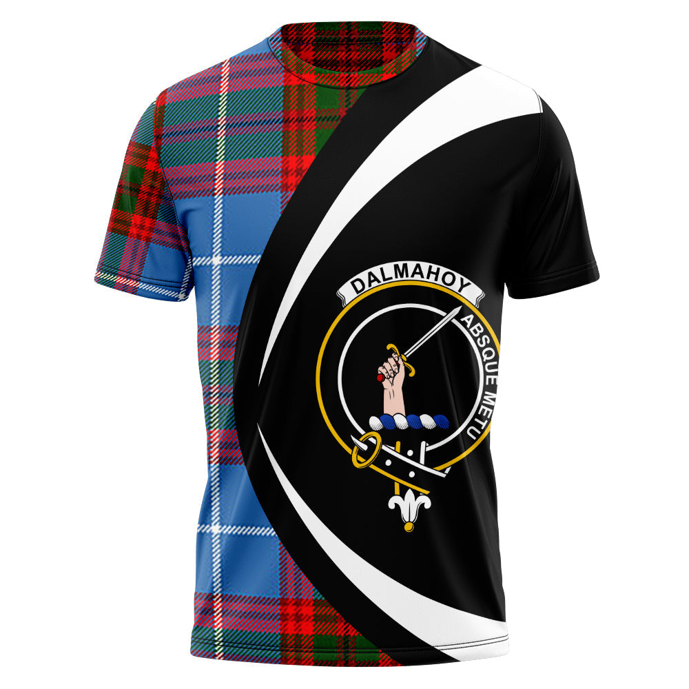 Dalmahoy Clan Badge Tartan T-Shirt Circle Style Personalized