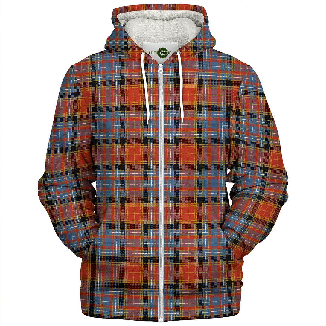 Dalrymple of Castleton Ancient Clan Badge Tartan Sherpa Hoodie