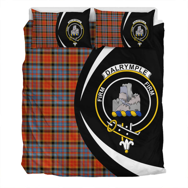 Dalrymple of Castleton Ancient Clan Badge Tartan Bedding Set Circle Style