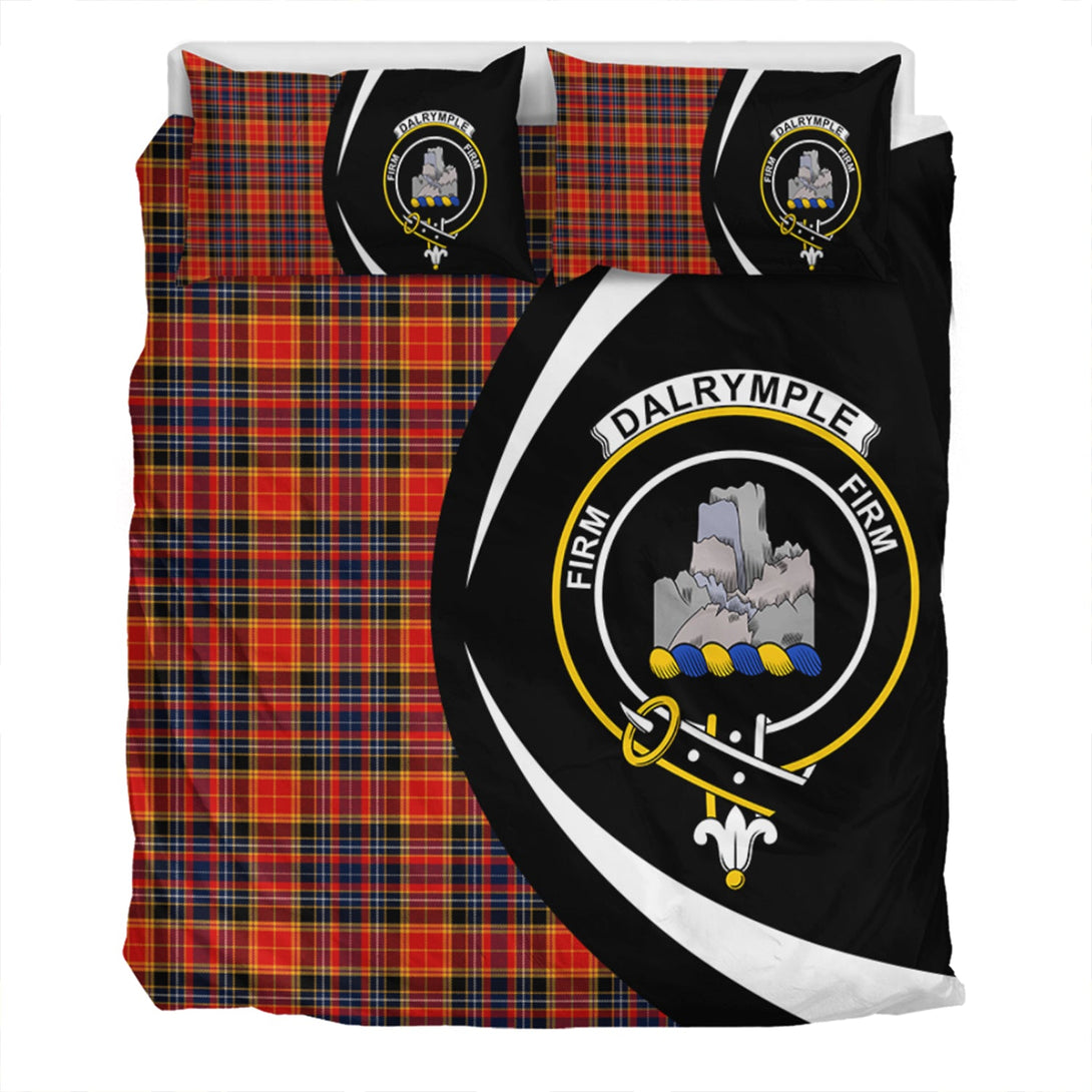 Dalrymple of Castleton Modern Clan Badge Tartan Bedding Set Circle Style