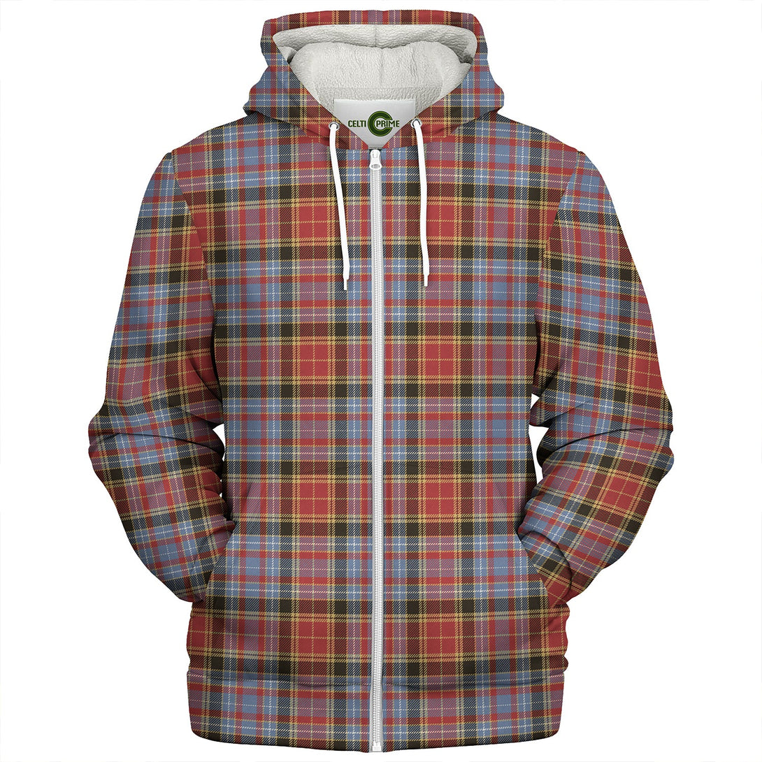 Dalrymple of Castleton Weathered Clan Badge Tartan Sherpa Hoodie