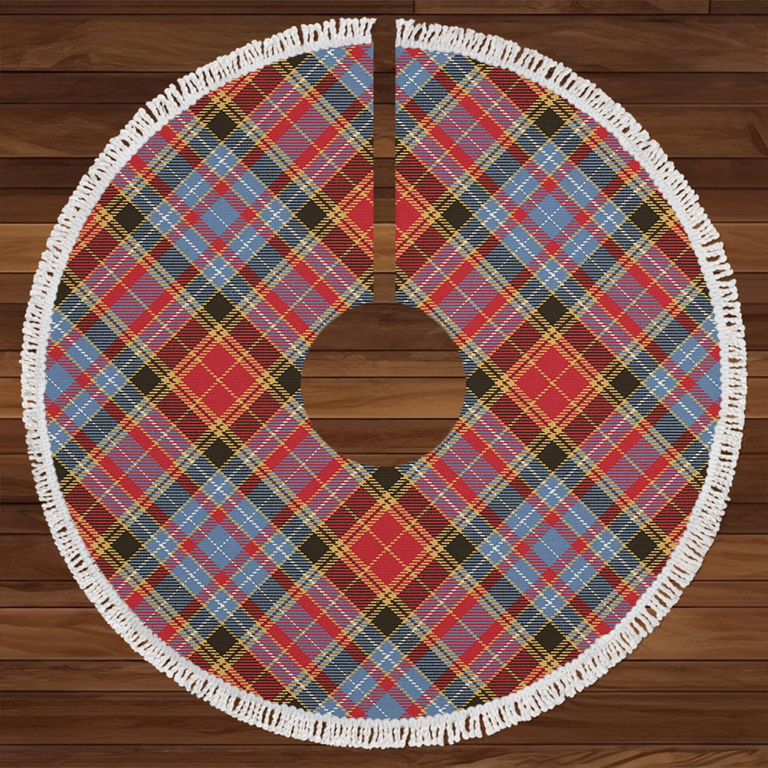 Dalrymple of Castleton Weathered Clan Badge Tartan Christmas Tree Skirt