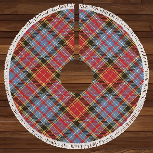 Dalrymple of Castleton Weathered Clan Badge Tartan Christmas Tree Skirt