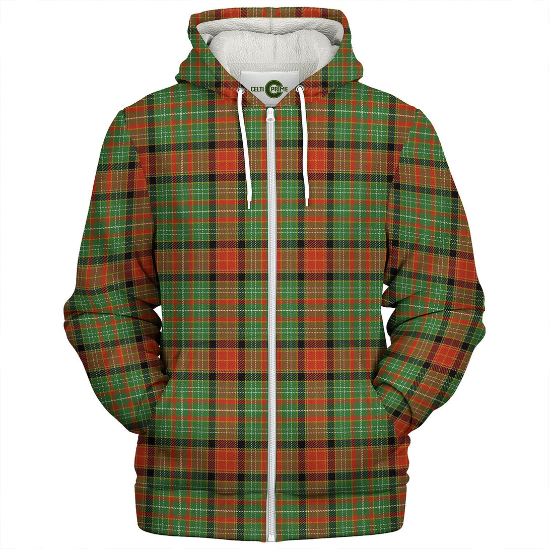 Dalrymple of Castleton #2 Ancient Clan Badge Tartan Sherpa Hoodie