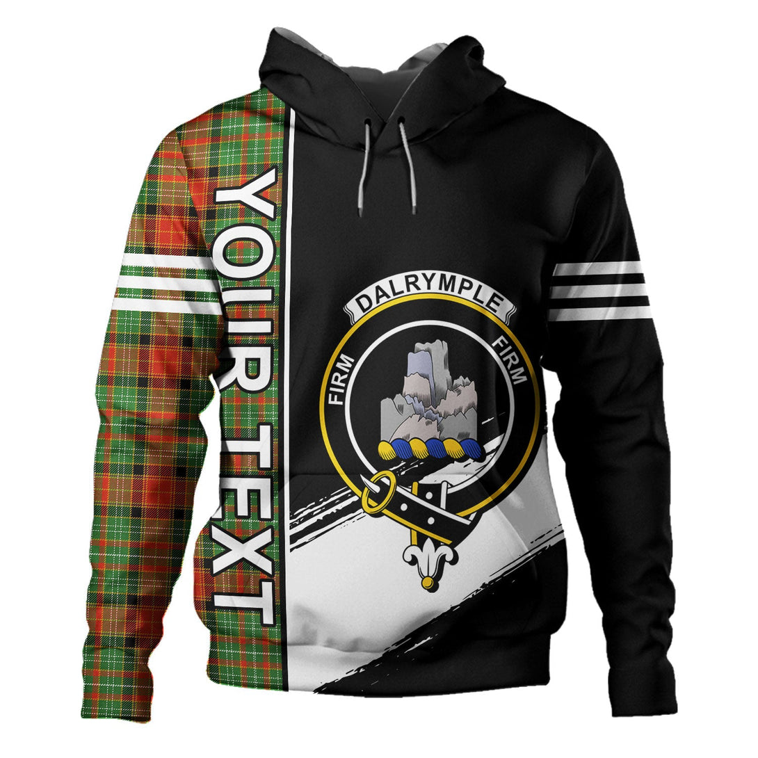 Dalrymple of Castleton #2 Ancient Clan Badge Tartan Hoodie Quarter Style Personalized