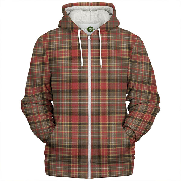 Dalrymple of Castleton #2 Weathered Clan Badge Tartan Sherpa Hoodie