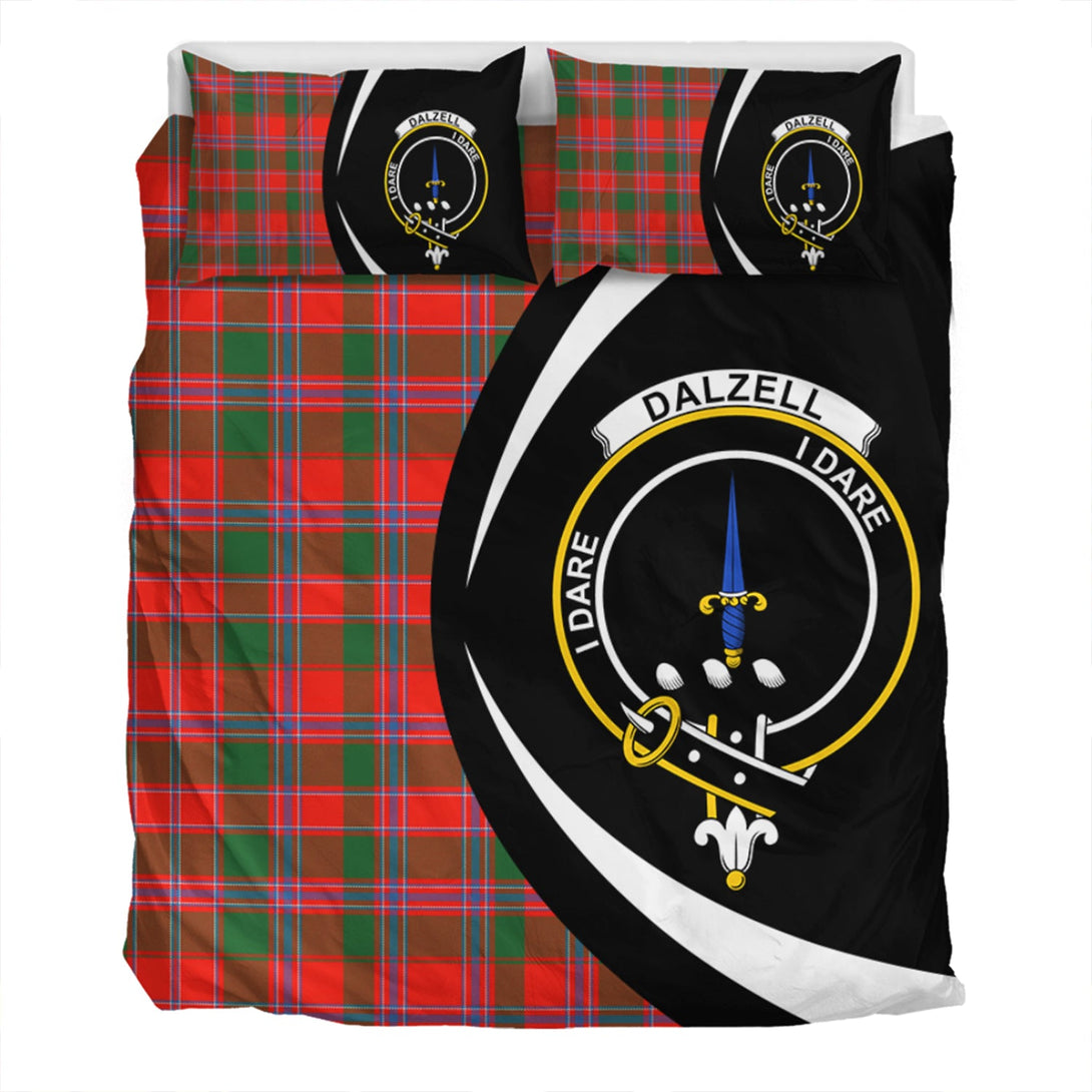 Dalzell Clan Badge Tartan Bedding Set Circle Style