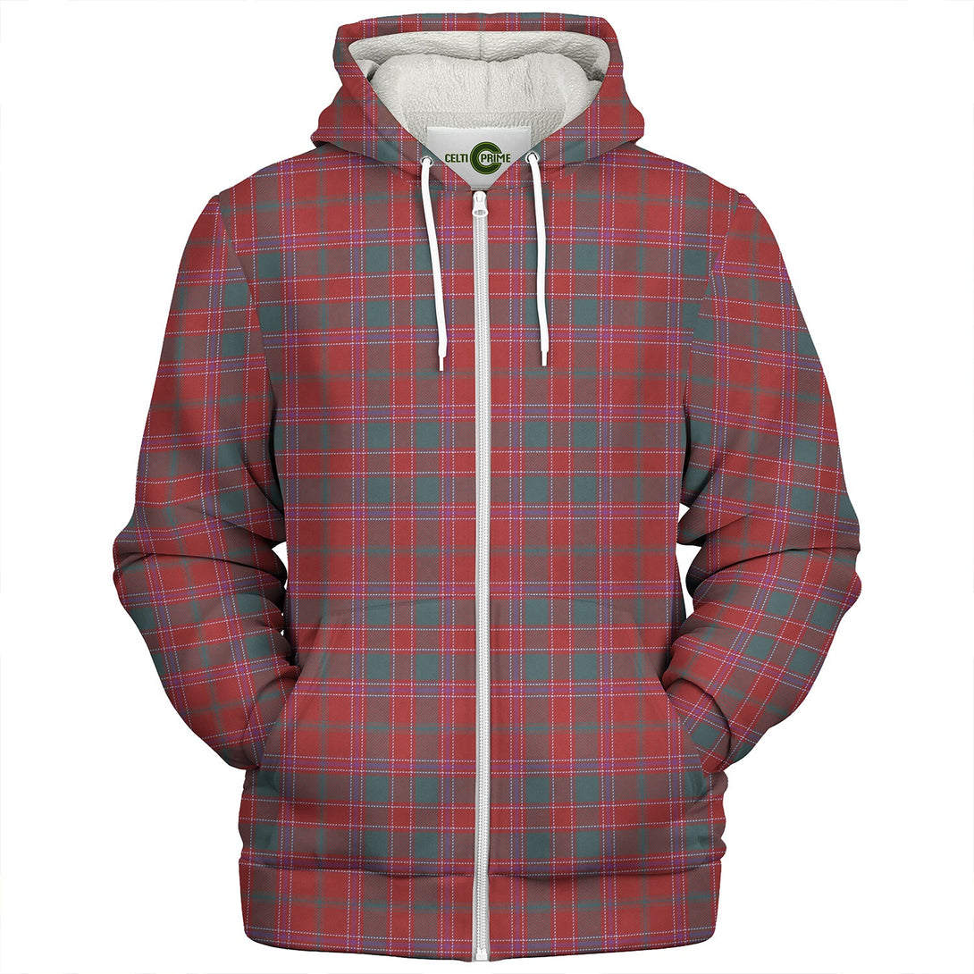 Dalziel Weathered Clan Badge Tartan Sherpa Hoodie