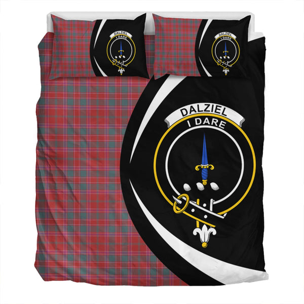 Dalziel Weathered Clan Badge Tartan Bedding Set Circle Style