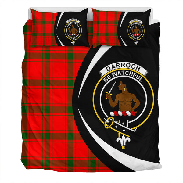 Darroch Clan Badge Tartan Bedding Set Circle Style