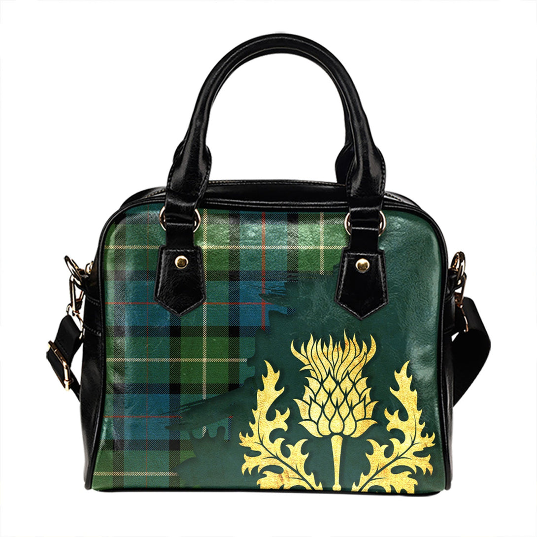 Davidson Ancient Tartan Shoulder Handbag Thistle Oldest Style