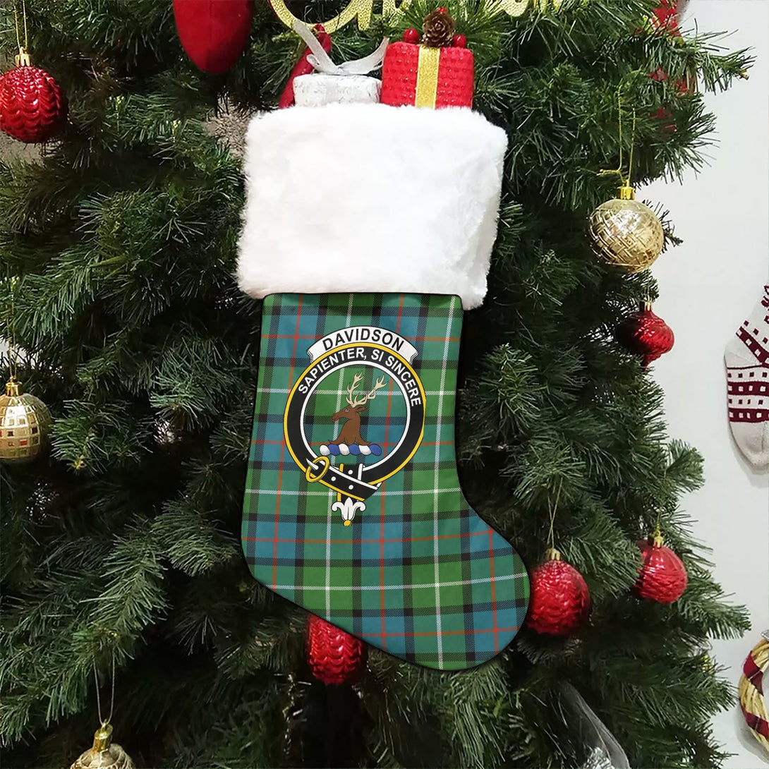 Davidson of Tulloch Ancient Clan Badge Tartan Christmas Stocking