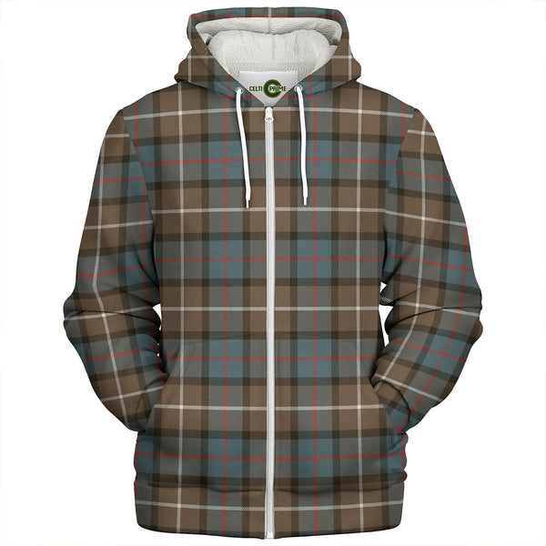 Davidson of Tulloch Weathered Clan Badge Tartan Sherpa Hoodie