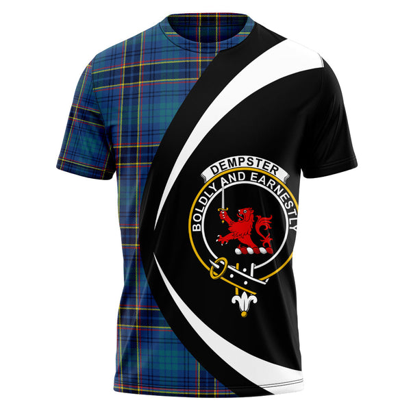 Dempster Modern Clan Badge Tartan T-Shirt Circle Style Personalized