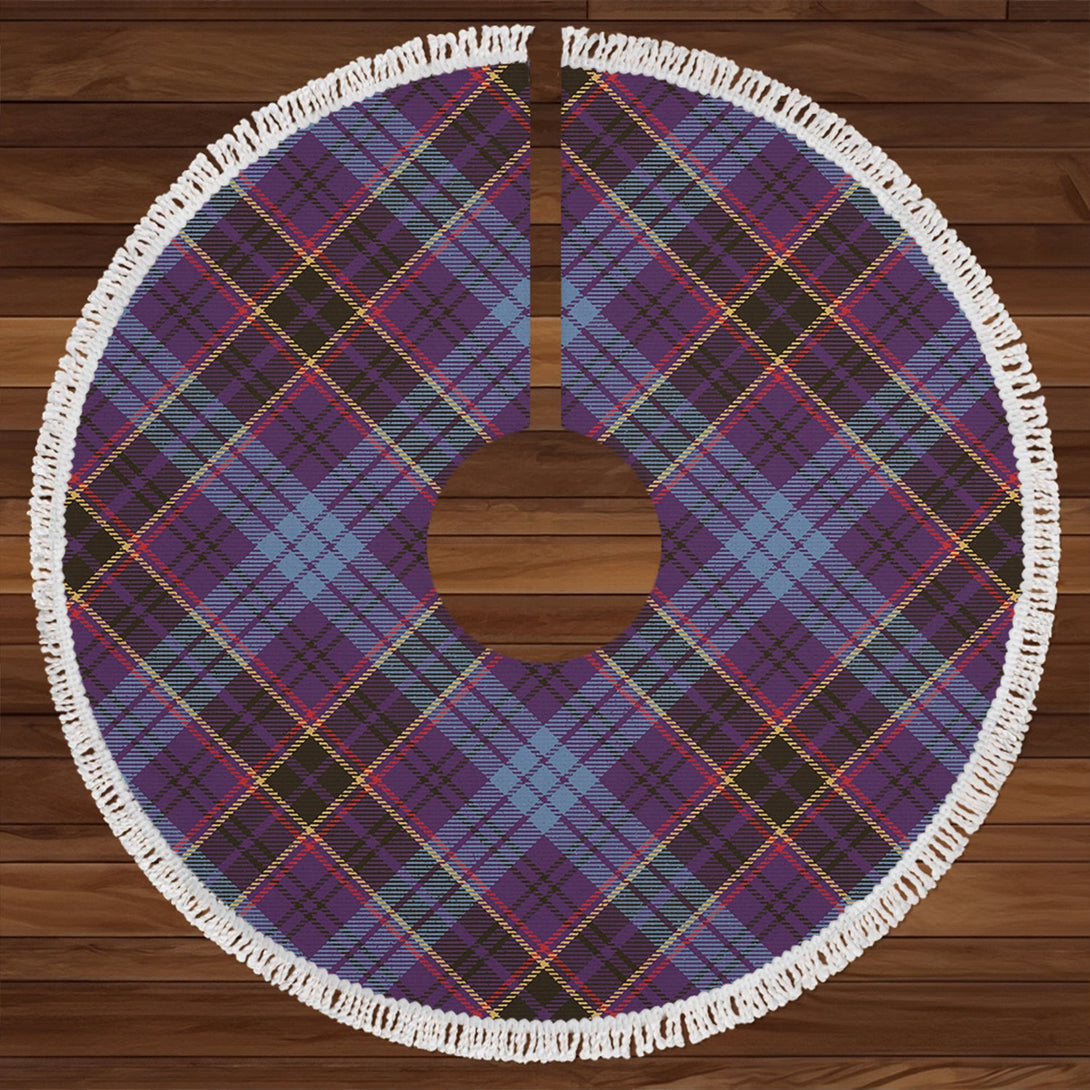 Dempster Weathered Clan Badge Tartan Christmas Tree Skirt