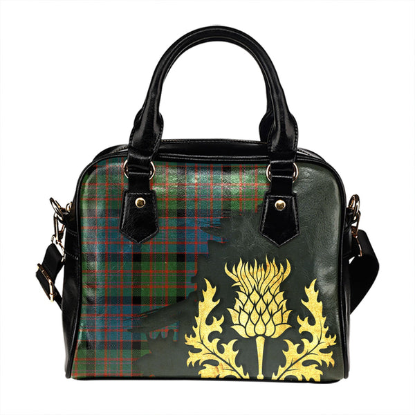 Denovan Ancient Tartan Shoulder Handbag Thistle Oldest Style