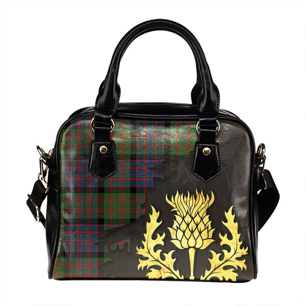 Denovan Modern Tartan Shoulder Handbag Thistle Oldest Style