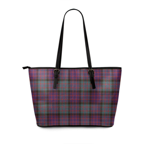 Denovan Weathered Tartan Leather Tote Bag