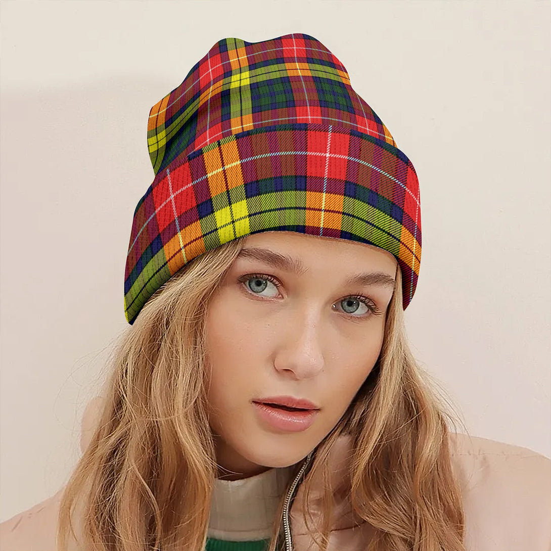 Dewar Clan Badge Tartan Knitted Beanie