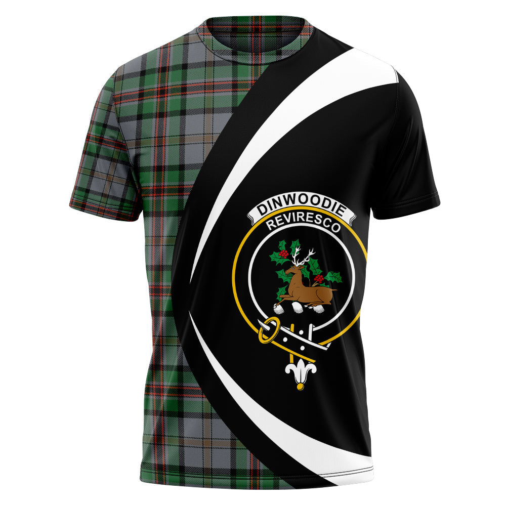 Dinwoodie Ancient Clan Badge Tartan T-Shirt Circle Style Personalized