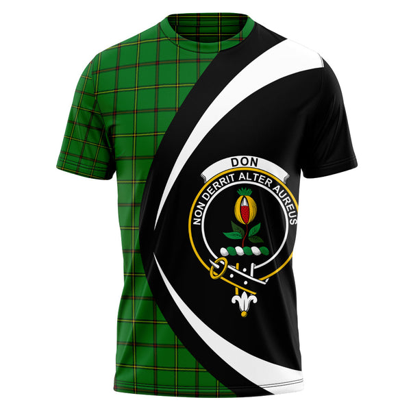 Don (Tribe of Mar) Clan Badge Tartan T-Shirt Circle Style Personalized