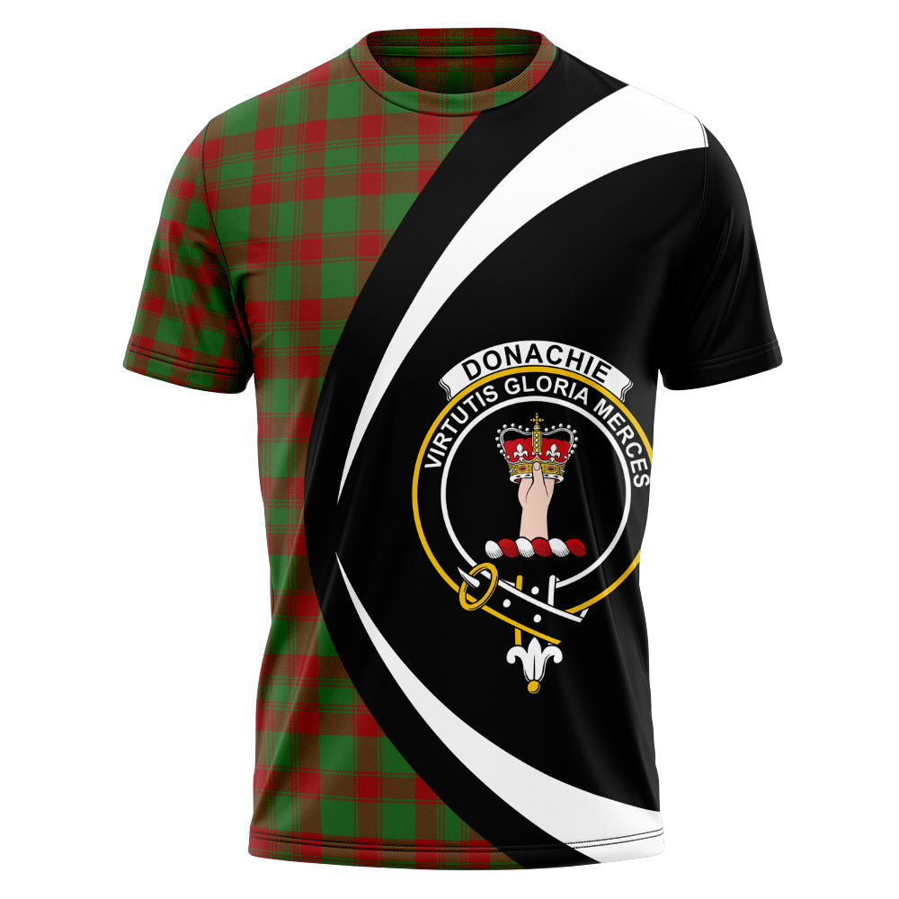 Donachie Modern Clan Badge Tartan T-Shirt Circle Style Personalized