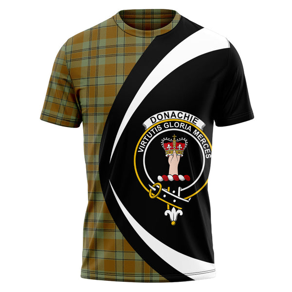 Donachie of Brockloch Hunting Ancient Clan Badge Tartan T-Shirt Circle Style Personalized