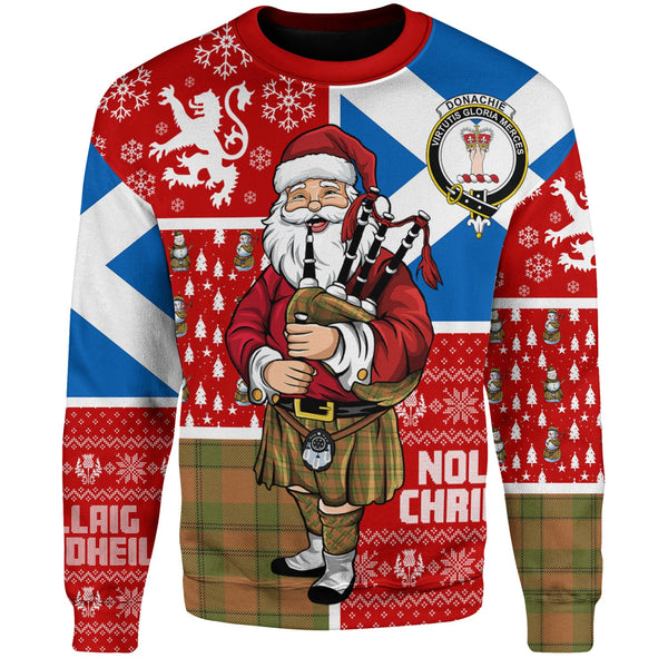 Donachie of Brockloch Hunting Modern Clan Badge Tartan Sweatshirt Scotland Christmas Santa