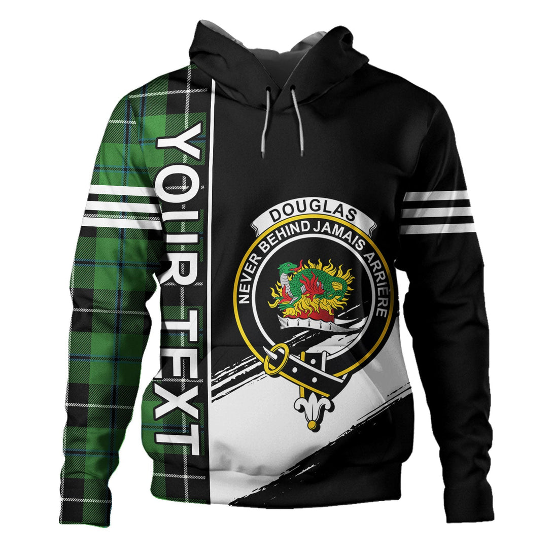 Douglas Ancient Clan Badge Tartan Hoodie Quarter Style Personalized