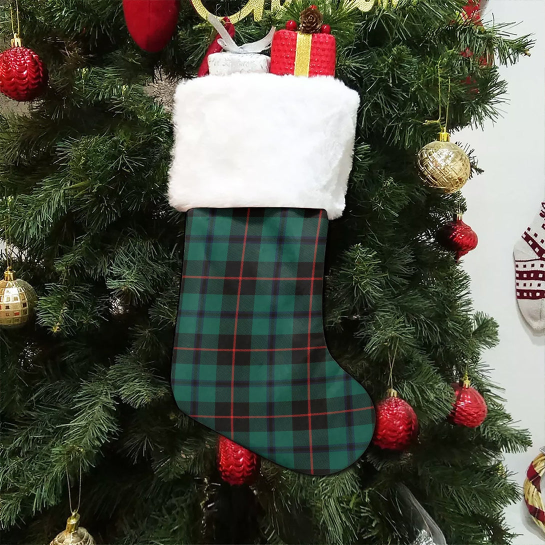 Douglas Black Modern Tartan Christmas Stocking