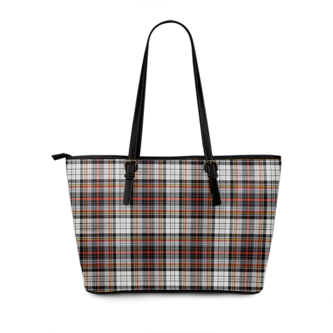 Douglas Dress Ancient Tartan Leather Tote Bag