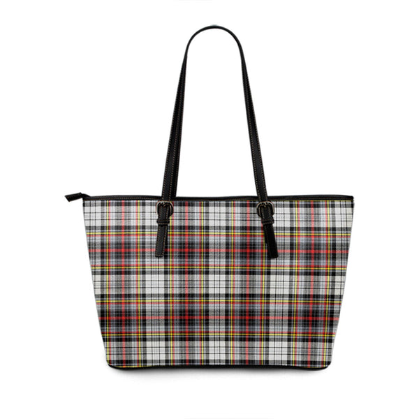 Douglas Dress Modern Tartan Leather Tote Bag