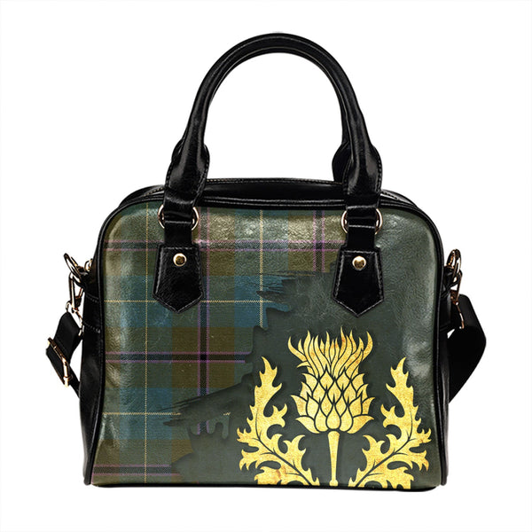 Douglas Green Ancient Tartan Shoulder Handbag Thistle Oldest Style