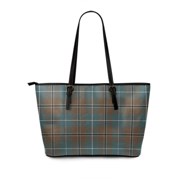 Douglas Green Weathered Tartan Leather Tote Bag