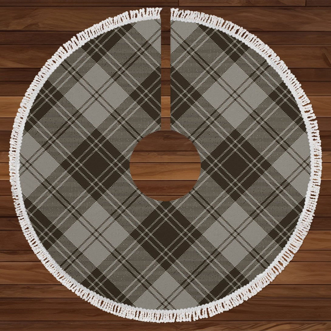 Douglas Grey Weathered Tartan Christmas Tree Skirt