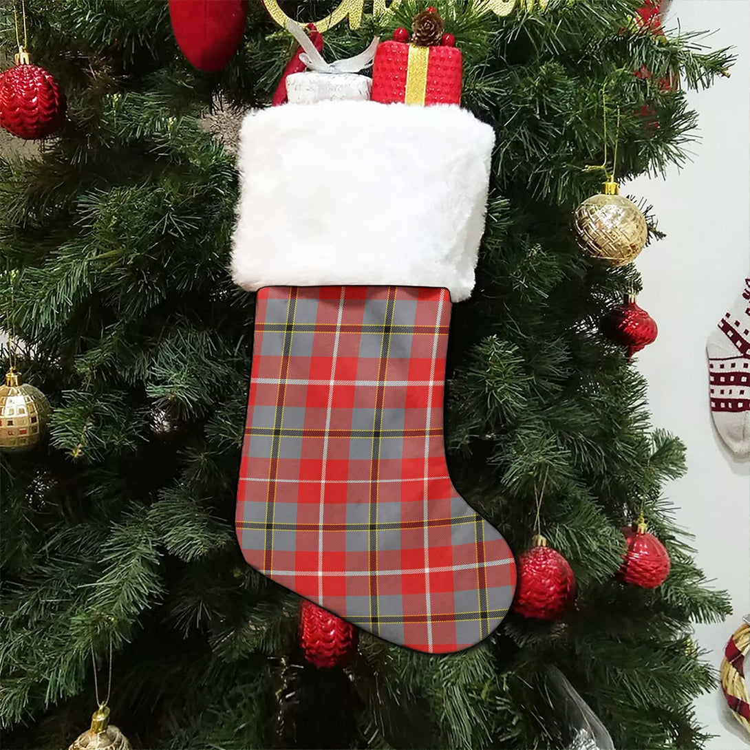 Douglas Red Modern Tartan Christmas Stocking