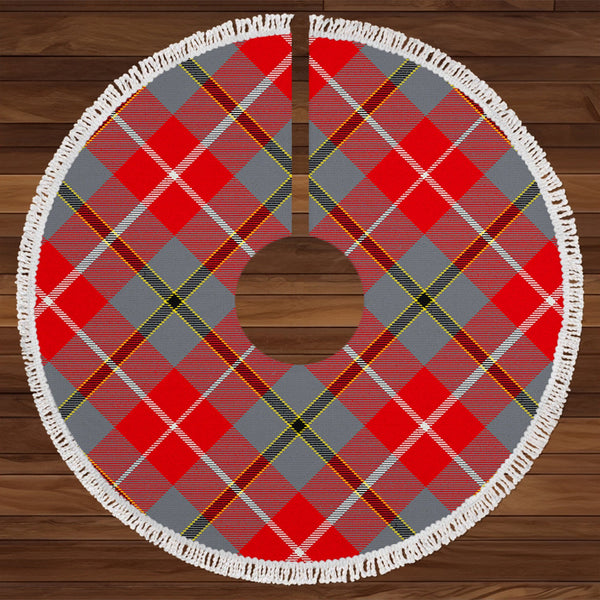 Douglas Red Modern Tartan Christmas Tree Skirt