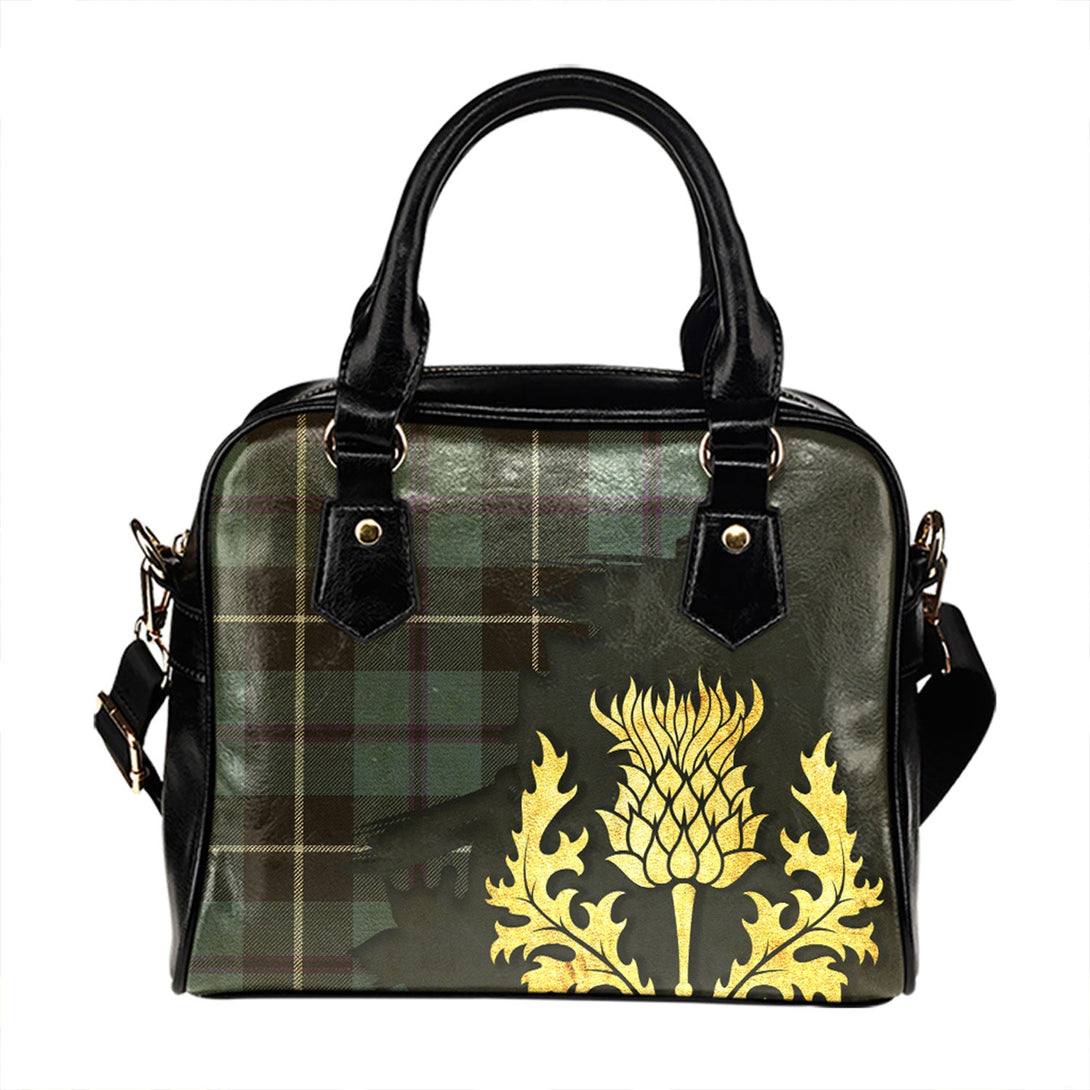 Douglas Weathered Tartan Shoulder Handbag Thistle Oldest Style