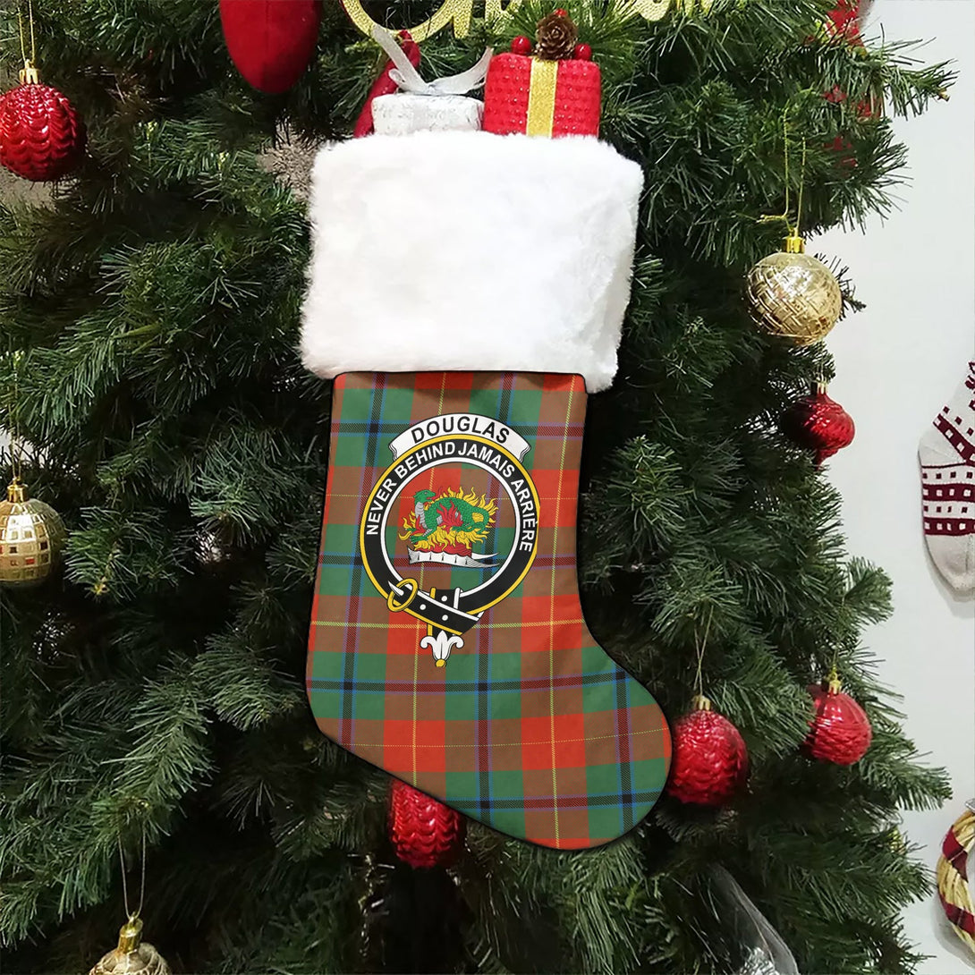 Douglas of Roxburgh Ancient Clan Badge Tartan Christmas Stocking