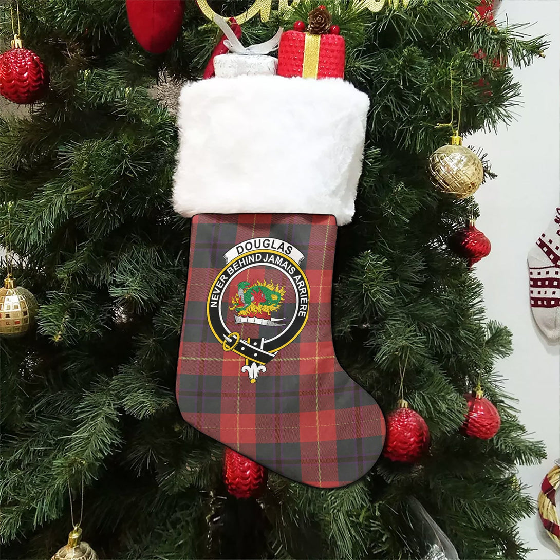 Douglas of Roxburgh Weathered Clan Badge Tartan Christmas Stocking