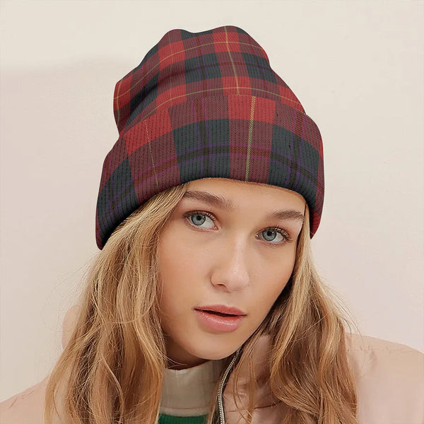 Douglas of Roxburgh Weathered Clan Badge Tartan Knitted Beanie