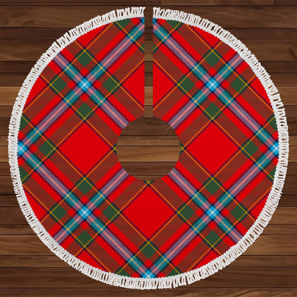 Drummond of Fingask Modern Clan Badge Tartan Christmas Tree Skirt