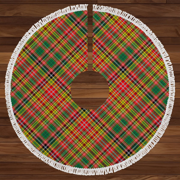 Drummond of Strathallan Clan Badge Tartan Christmas Tree Skirt