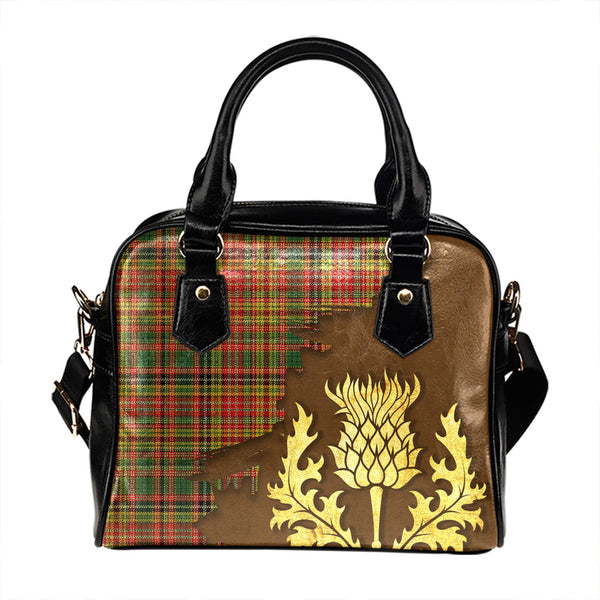 Drummond of Strathallan Tartan Shoulder Handbag Thistle Oldest Style