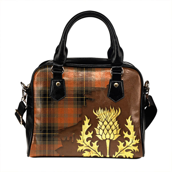 Dryburgh Ancient Tartan Shoulder Handbag Thistle Oldest Style