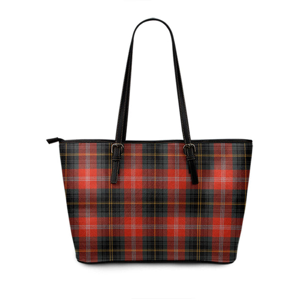 Dryburgh Modern Tartan Leather Tote Bag