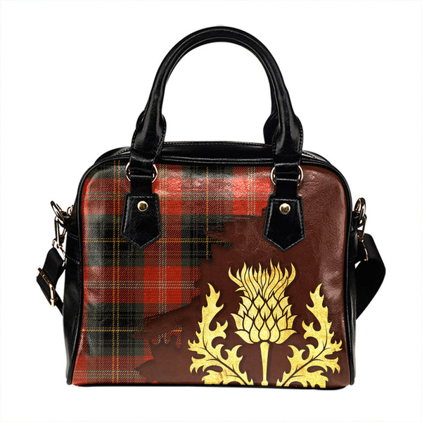 Dryburgh Modern Tartan Shoulder Handbag Thistle Oldest Style